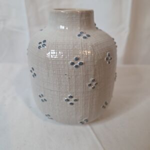 FREE with Purchase - Charming Cream and Blue Ceramic Vase